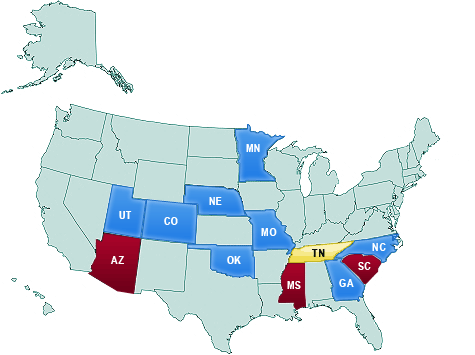 USA Map E-Verify